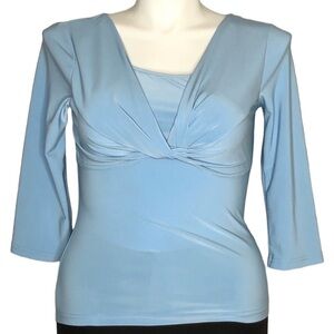 Wrapper 3/4 sleeve top with twist, XL